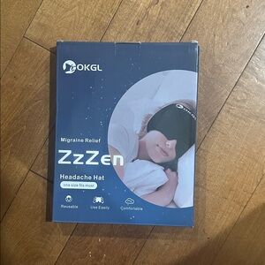 NWT OKGL Black ZzZen Headache Hat, Migraine Relief‎ Cap, Soothing Headache Hat